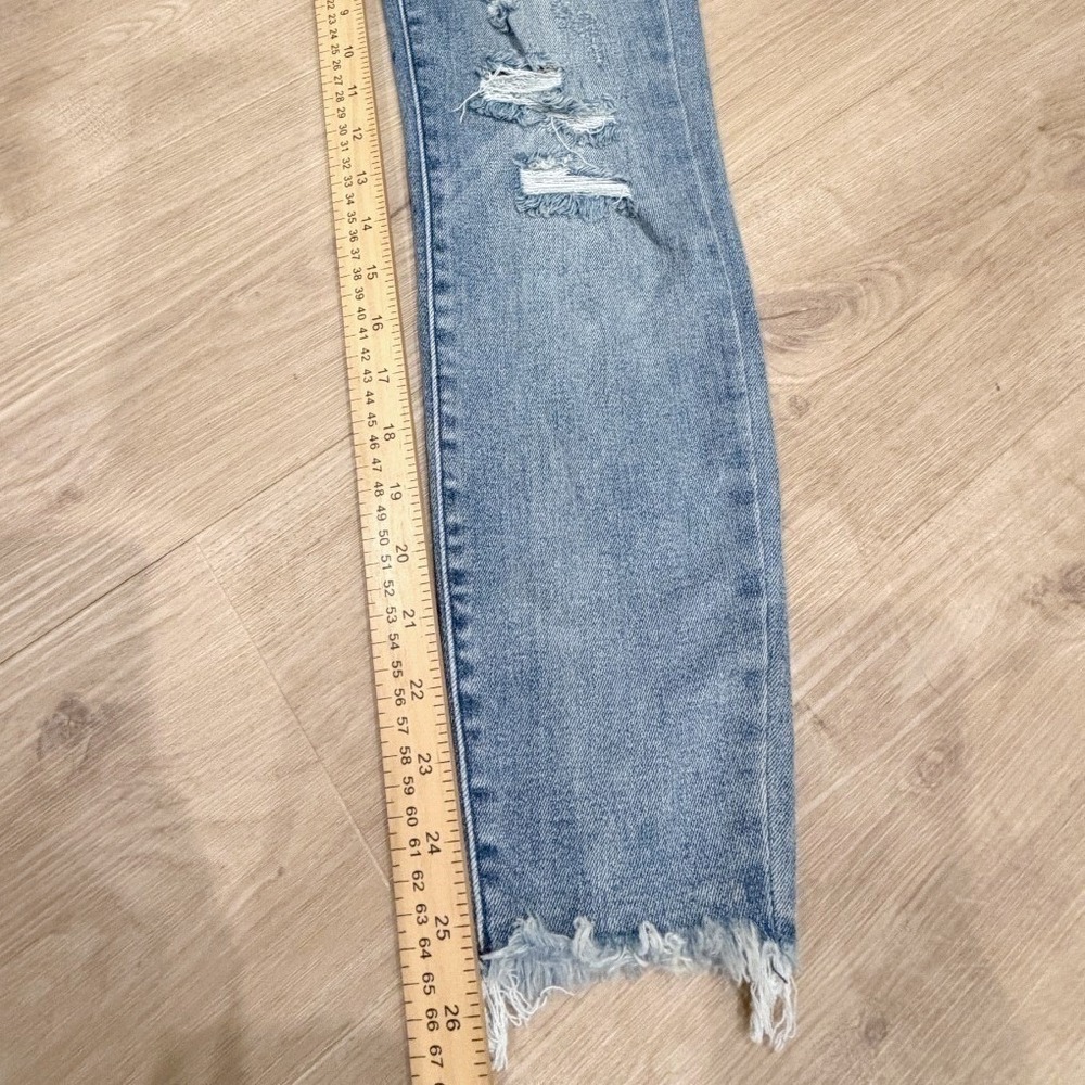 Judy Blue Womens Blue Distressed Denim Raw Hem Stretch Skinny Fit Jeans Size 7 - Picture 8 of 8